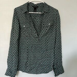 White House black market silk shirt size 6